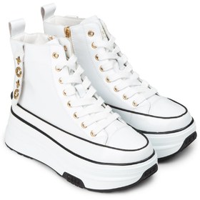 Resim Deery Kadın Beyaz Rugan High Top Sneaker 