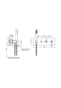 Resim Gpd Kombine Ankastre Banyo Bataryası 3 Yönlü Siyah Mka165-S Siyah 