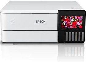 Resim Epson L8160 Tanklı Mürekkep Püskürtmeli Fotoğraf Yazıcı, Tarayıcı, Fotokopi 5760 X 1440 DPI, Beyaz, 403‎ x 369 x 162 mm 
