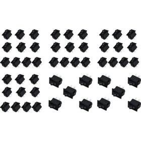 Resim 50 Adet Mr-125b Mini S Siyah Işıksız Anahtar On-off 2p 