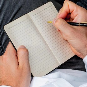 Resim Kişiye Özel Felsefe Öğretmeni Tasarımlı Deri Kapaklı Not Defteri İsme Özel Hediye Siyah 