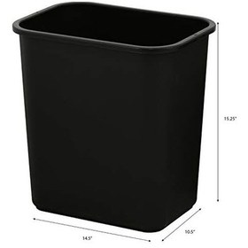 Resim Solutions 7 Galon / 28 Yer Tasarruflu Çöp Sepeti, Masa Altına Ve Küçük, Ticari Alanlara, Mutfak, Ev Ofis Ve Yurt Alanlarına Uygun, Temizlemesi Kolay, 2'li Paket, Siyah, Wb0338 