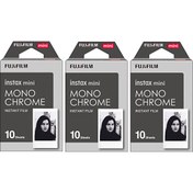Resim Fujifilm Instax Mini Monochrome Siyah Beyaz 10x3 Film Seti 