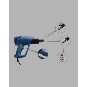 Resim Epilons 2000W Profesyonel Sıcak Hava Tabancası Seramik Rezistanslı Çift Kademeli Isı Tabancası 