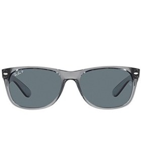 Resim Ray-Ban New Wayfarer Classic RB2132 Kare Şeffaf Gri Polarize Unisex Güneş Gözlüğü 