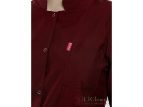 Resim Cici Forma Bordo Hakim Yaka Önlük 