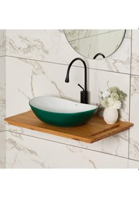 Resim Lena Ey 8000My Tezgah Üstü Lavabo Yeşil 