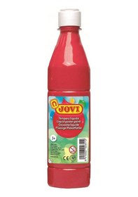 Resim Jovi Kırmızı Guaj Boya 500Ml Hazır Sulandırılmış Sıvı Guaj Kırmızı 