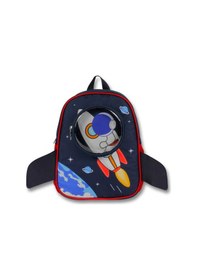Resim Ümit Çanta Erkek Çocuk Astronot Baskılı Lacivert Kırmızı Anaokulu Sırt Çantası - 5127 Çok Renkli 