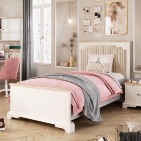Resim Meltem Kids Valentine Genç Odası Tek Kişilik Amortisörlü Bazalı Karyola 120x200 cm 