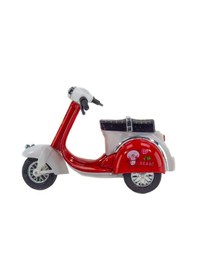 Resim Oyuncak Scooter Motosiklet Metal Çek Bırak Kırmızı 12 Cm 