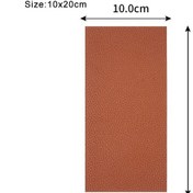 Resim 1 Adet Deri Tamir Yamaları 10x20cm Kendinden Yapışkanlı Deri Kanepe Yama Deri Brown 