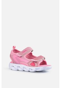 Resim Vicco Roy Işıklı Kız Çocuk Pembe Sandalet Pembe 