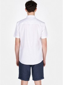 Resim Colin's Colins Comfort Fit Shirt Neck Düz Erkek Beyaz Kısa Kol Gömlek Cl1074069 Q1.v1 Wht Beyaz 