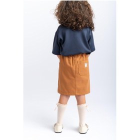 Resim Oliventhekid Gabardin Kız Çocuk Etek Taba Taba 