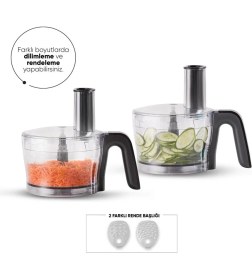 Resim Karaca Mastermaid Power Essential Pink Gıda Hazırlama Seti 2000W 