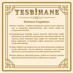 Resim (Tesbihane) Sistemli Beyaz Mine Dolgulu Pirinç Sarmal Küre Kesim Kuka Tesbih 