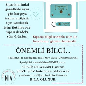 Resim Miaju Açık Mavi, Bir Kalp, Bir Sevda Sevgilinize Özel Tasarım İsme Ve Harfe Özel Cüzdan & Anahtarlık Seti Açık Mavi 