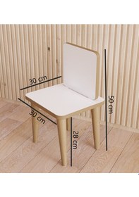 Resim Fahrettin Küçük Çocuk Sandalyesi Çocuk Oturağı Ahşap Sandalye Montessori Sandalye Beyaz 