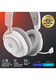 Resim Steelseries Arctis Nova 7 Gen 2 Wireless Oyun Kulaklığı - Beyaz 