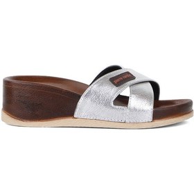 Resim Pierre Cardin 7010 Ortopedik Yüksek Topuk Kadın Terlik 867800000713 41 Gümüş Gümüş 