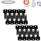 Resim 20 Adet Usb Flash Sürücü Flash Kalem Sürücü 128mb 256mb 1gb 4gb 8gb 16gb 32gb Black Usb 2.0 128m Diğer 