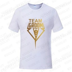 Resim Kuclut Damat Düğün Takımı, Bekarlığa Veda Parti Tişörtü, Komik Sağdıç Tişörtüfuşyaerkek Fuşya 