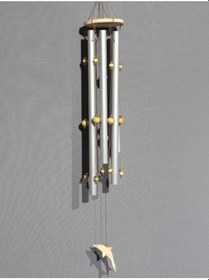 Resim Büro Ev Ofis Dekoru İçin Boncuklu Metal Tasarım Rüzgar Çanı 