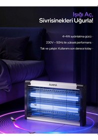 Resim Elektrikli Uv Sinek Öldürücü Zincirli Askılı Sinek Tuzağı Elektrikli Sivrisinek Kovucu 