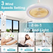 Resim EFIBRAVE 25,4 cm Akıllı Tavan Vantilatörü ve Işık - Modern Minimalist LED, 3 Hız Ayarı, Karartılabilir Aydınlatma (E27/E26 Bağlantı), Enerji Verimli Çift Amaçlı Aparat Yatak Odası, Oturma Odası, Ofis İçin - Küresel Voltaj 85-250V Uyumlu, Çağdaş Tasarım, Dayanıklı Plastik Difüzör, Kolay Kurulum, Küçük Oda Soğutma, Şık Tasarım, Yüksek Kaliteli Difüzör, Ev Dekorasyonu 