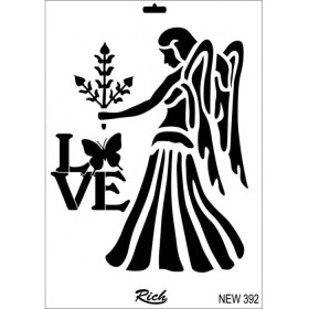 Resim Belle Fusion Mey Ithalat® Rich New Seri N-392 Stencil 35X25 cm 