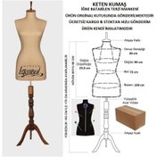 Resim Videolu Ürün-40 Beden Keten Kumaşlı Terzi Prova Mankeni 527201018 