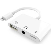 Resim Nettech JH-0513 Usb + Lightning + 3.5 Jack To Lightning 