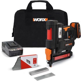 Resim WORX WX844 20Volt/2.0Ah Li-ion 16-40mm Profesyonel Şarjlı Zımba Makinesi + 2700 Adet Yedek Zımba 