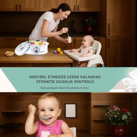 Resim Vzn 20W 1,5lt. 7 Kavanozlu Bebek Ek Gıda Başlangıç Seti ve Profesyonel Yoğurt Mayalama Makinesi 