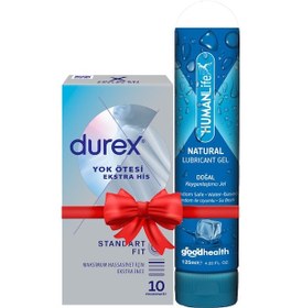 Resim Durex Yok Ötesi Ekstra İnce Ekstra His 10'lu Prezervatif + Humanlife 125 Ml Doğal Kayganlaştırıcı Jel Lubricant 