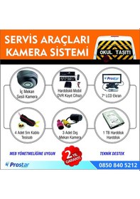 Resim Okul Ve Servis Taşıtları Için 1 Tb Kayıtlı Kamera Set 
