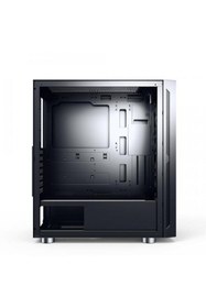 Resim GameBooster GB-G3601B RGB Tempered Glass USB 3.0 Mid Tower Bilgisayar Kasası Siyah 