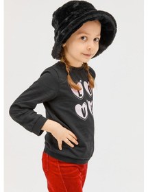 Resim Benitto Kids Benittokids Kız Çocuk Peluş Bucket Şapka 7001-siyah 