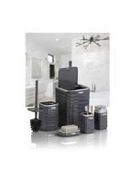 Resim Luna 5li Banyo Set. Krom-antrasit Gri 