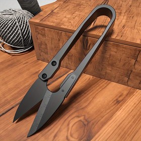 Resim 1/3 adet Ergonomik Karbon Çelik El Sanatları Makası - Keskin U-Şekilli Hassas Kesiciler, Paslanmaz Çelik Terzilik ve Nakış Makasları 