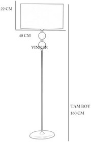 Resim vinner Gold Kaplama Solid Burgulu Tek Ayaklı Metal Lambader VNRSOLGLD0120904 