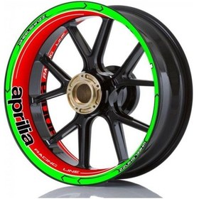 Resim Aprilla Motosiklet Jant Şeridi 17 Inc Uyumlu Sticker Full Takım Set Çok Renkli 