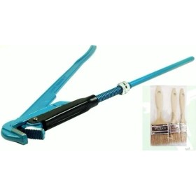 Resim Makroyapı Maşalı Boru Anahtarı 1 Inç Anahtar 3lü Fırça Set 