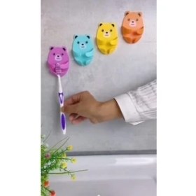 Resim 4 Adet Ayı Desenli Fiş, Kablo, Küçük Aksesuar Tutucu Güçlü Yapıştırıcı (Ev, Ofis, Otel Vb. Alanlar) 