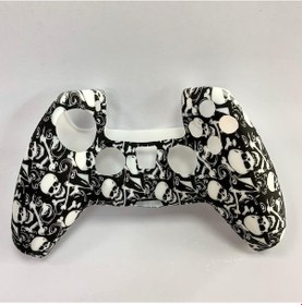 Resim Ps5 Dualsense Silikon Kılıf Desenli Skull White 