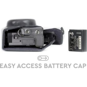 Resim MegaGear Panasonic ZS70 ZS80, TZ90, TZ95 Suni Deri Kamera Çantası 