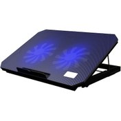 Resim Geeksen Laptop Soğutucu Standı: 4 Seviye Yükseklik Ayarı, 2 Fanlı Tasarım, 15.6 İnç Altı Bilgisayarlar İçin Siyah 