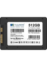 Resim Twinmos 2.5 512gb Sata3 580mb-550mb/s Ssd Disk Tm512gh2ugl 