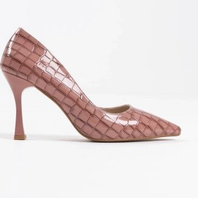 Resim Kocadal Kocadal Harper Kadın Somon Kroko Rugan Stiletto Muhtelif 